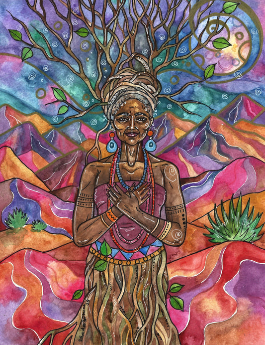 O Mother, Make me as Strong as the Mountain, Fine Art Giclee Print
